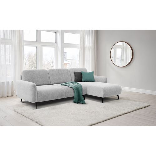 Canapé D’angle 4 Places Droit Febe, Gris Clair