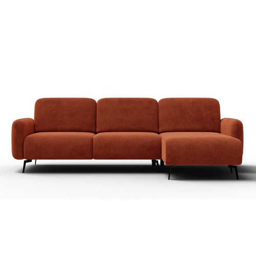 Canapé D’angle 4 Places Droit Febe, Orange Foncé