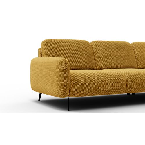 Canapé D’angle 4 Places Droit Febe, Jaune Foncé