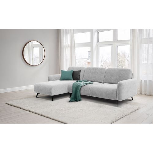 Canapé D’angle 4 Places Gauche Febe, Gris Clair