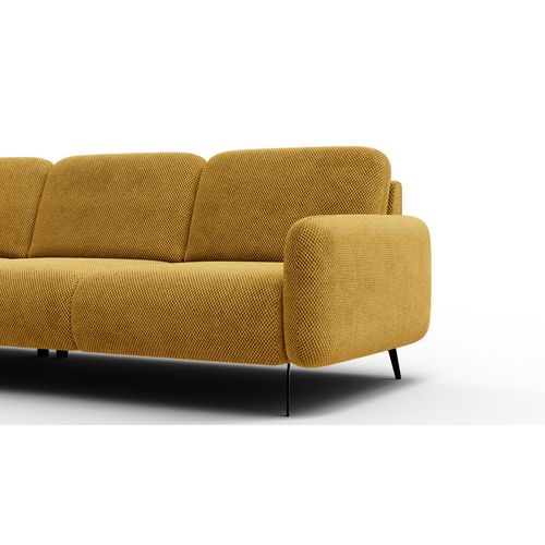 Canapé D’angle 4 Places Gauche Febe, Jaune Foncé