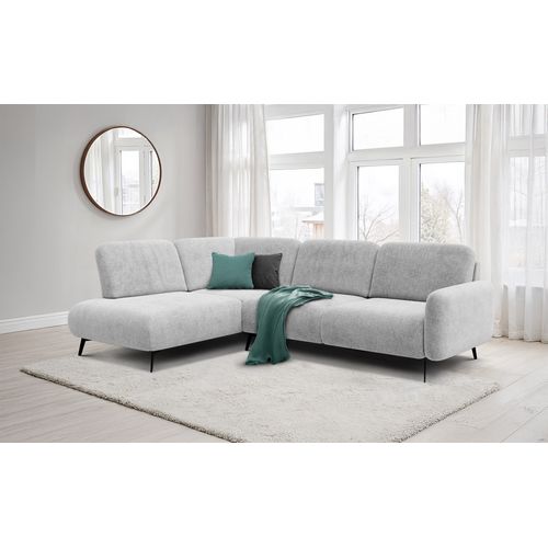 Canapé D'angle 5 Places Gauche Febe, Gris Clair