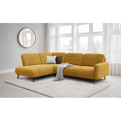 Canapé D'angle 5 Places Gauche Febe, Jaune Foncé
