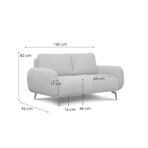 Canapé 2 Places Febe, Beige