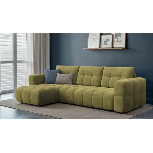 Canapé D’angle 4 Places Gauche, Olive - Cloudi