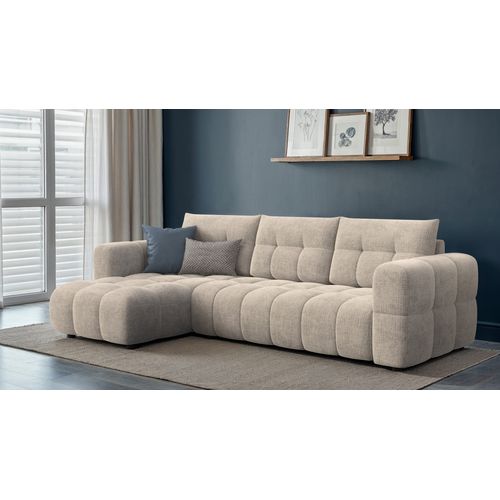 Canapé D’angle 4 Places Gauche, Beige - Cloudi