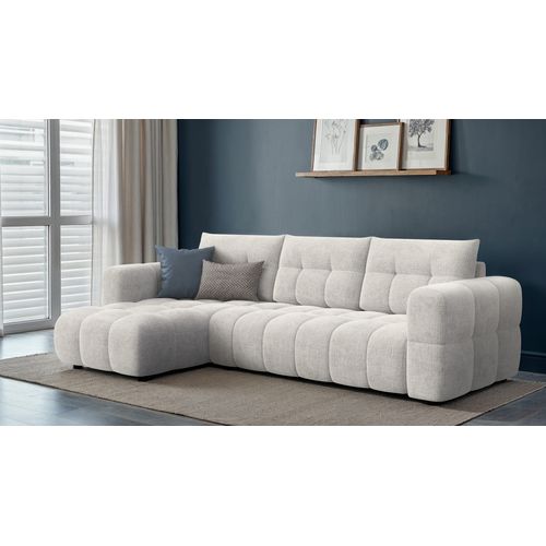 Canapé D’angle 4 Places Gauche, Crème - Cloudi