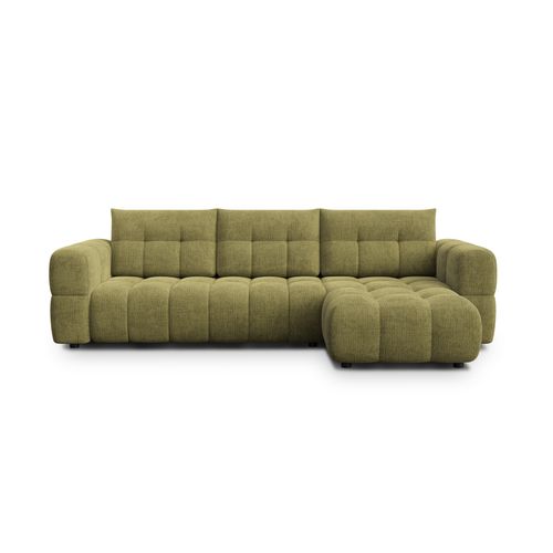 Canapé D’angle 4 Places Droit, Olive - Cloudi