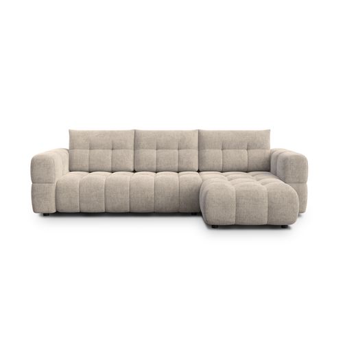 Canapé D’angle 4 Places Droit, Beige - Cloudi