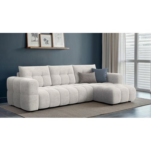 Canapé D’angle 4 Places Droit, Crème - Cloudi