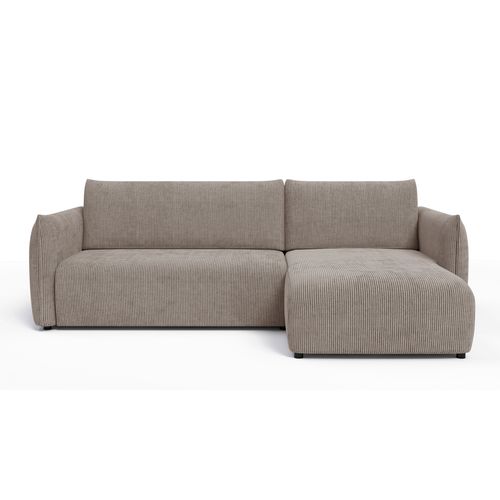 Canapé D'angle Gauche 3 Places Tissu Taupe - Tauer