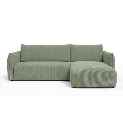 Canapé D'angle Gauche 3 Places Tissu Sauge - Tauer