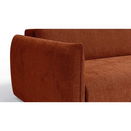 Canapé D'angle Gauche 3 Places Tissu Orange - Tauer