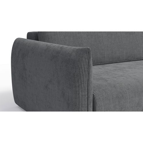 Canapé D'angle Gauche 3 Places Tissu Gris Foncé - Tauer