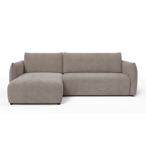 Canapé D'angle Droit 3 Places Tissu Taupe - Tauer