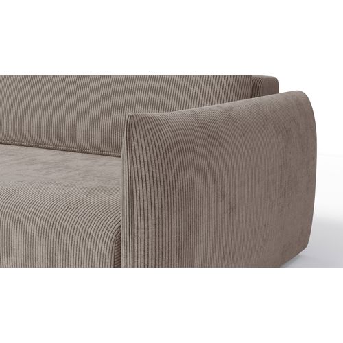 Canapé D'angle Droit 3 Places Tissu Taupe - Tauer