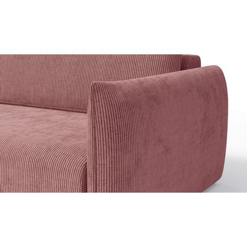 Canapé D'angle Droit 3 Places Tissu Rose - Tauer