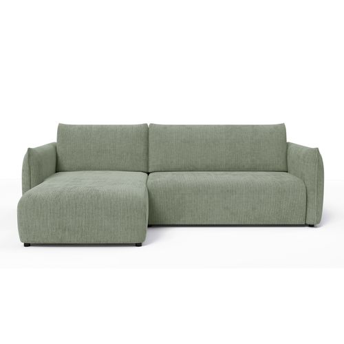 Canapé D'angle Droit 3 Places Tissu Sauge - Tauer