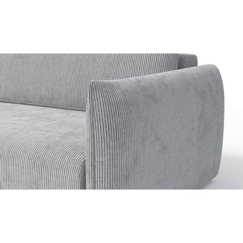 Canapé D'angle Droit 3 Places Tissu Gris Clair - Tauer
