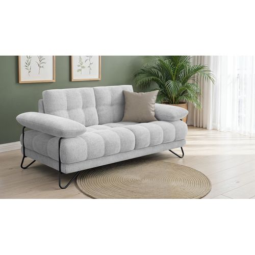 Canapé 2 Places Bubbara, Gris Clair