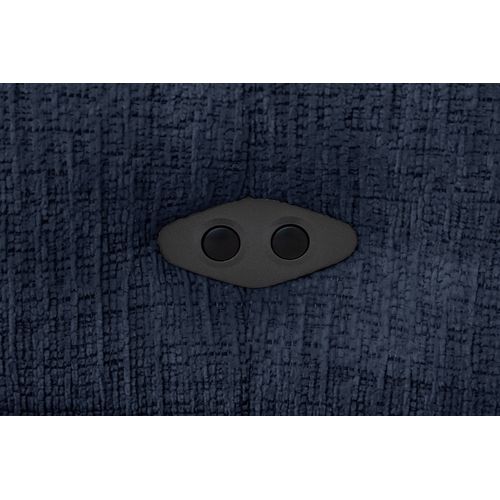 Sven Canapé D’angle 4 Places, 1 Relax, Appuie-tête Réglables, Bleu Marine