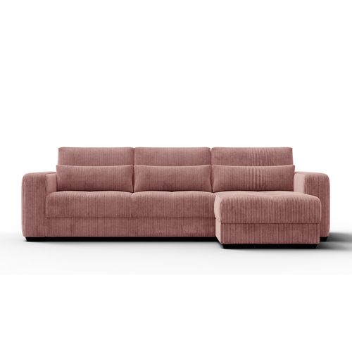 Canapé D’angle 4 Places Droit Oli, Vieux Rose