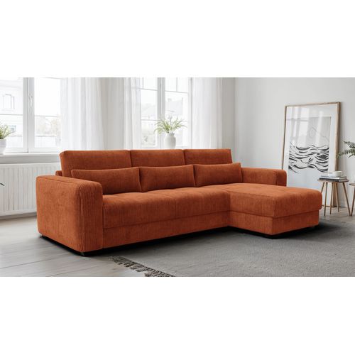 Canapé D’angle 4 Places Droit Oli, Orange