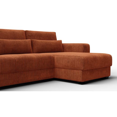 Canapé D’angle 4 Places Droit Oli, Orange