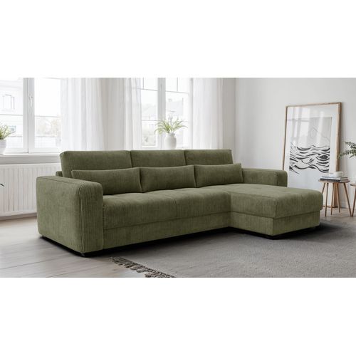 Canapé D’angle 4 Places Droit Oli, Vert Olive