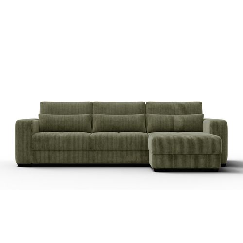 Canapé D’angle 4 Places Droit Oli, Vert Olive