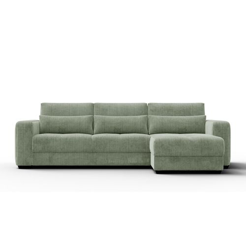 Canapé D’angle 4 Places Droit Oli, Vert Sauge
