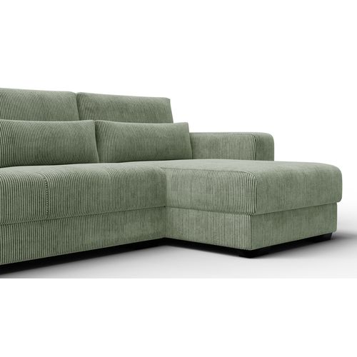 Canapé D’angle 4 Places Droit Oli, Vert Sauge