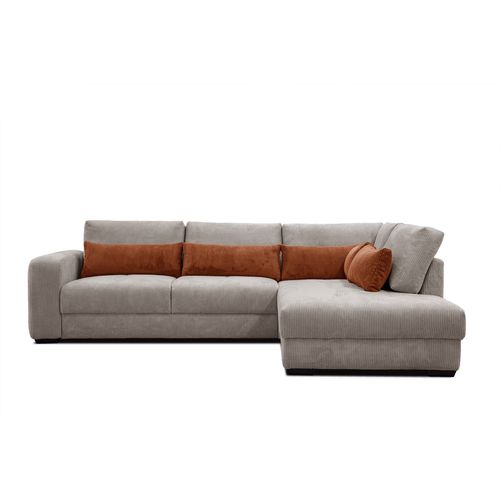 Canapé D’angle 5 Places Droit Oli, Taupe