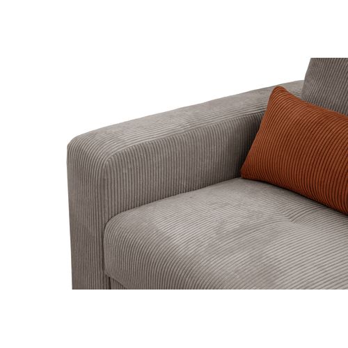 Canapé D’angle 5 Places Droit Oli, Taupe