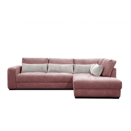 Canapé D’angle 5 Places Droit Oli, Vieux Rose