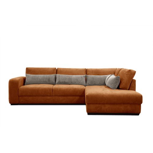 Canapé D’angle 5 Places Droit Oli, Orange