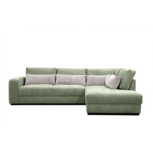 Canapé D’angle 5 Places Droit Oli, Vert Sauge