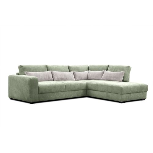 Canapé D’angle 5 Places Droit Oli, Vert Sauge