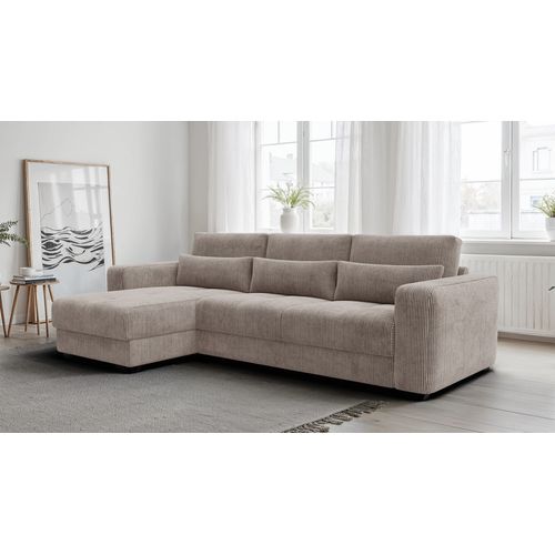 Canapé D’angle 4 Places Gauche Oli, Taupe