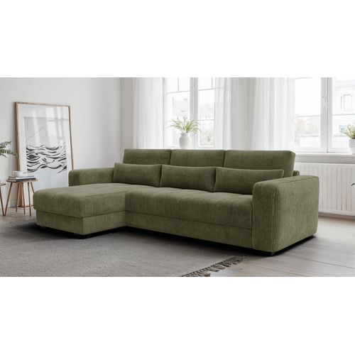 Canapé D’angle 4 Places Gauche Oli, Vert Olive
