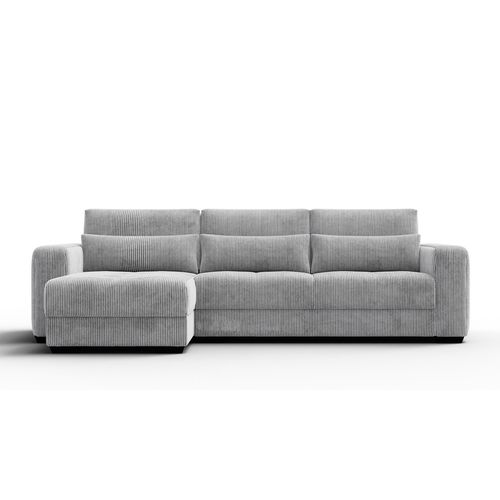 Canapé D’angle 4 Places Gauche Oli, Gris Clair