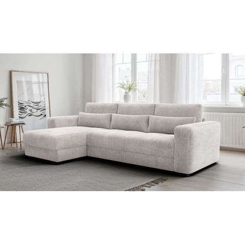 Canapé D’angle 4 Places Gauche Oli, Blanc Perle