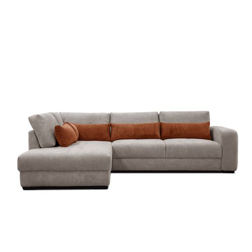 Canapé D’angle 5 Places Gauche Oli, Taupe