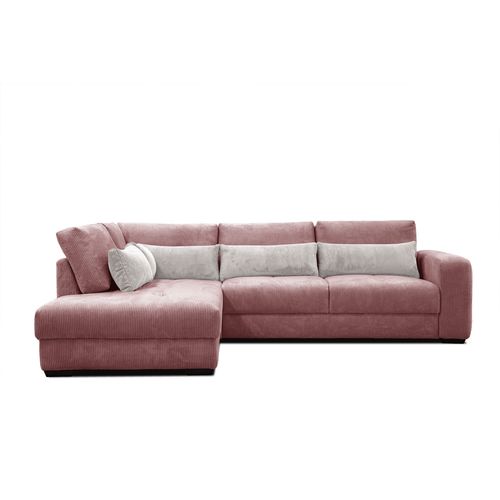 Canapé D’angle 5 Places Gauche Oli, Vieux Rose