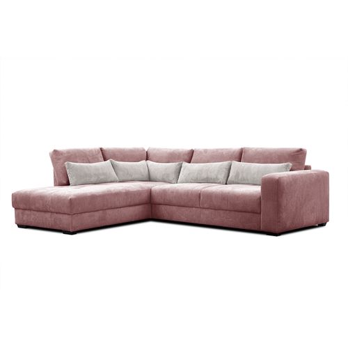 Canapé D’angle 5 Places Gauche Oli, Vieux Rose