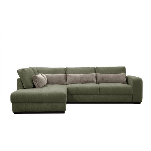 Canapé D’angle 5 Places Gauche Oli, Vert Olive
