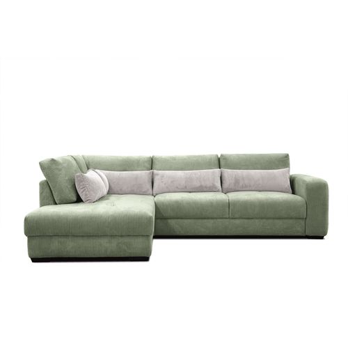 Canapé D’angle 5 Places Gauche Oli, Vert Sauge