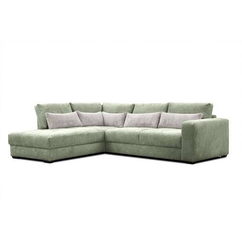 Canapé D’angle 5 Places Gauche Oli, Vert Sauge