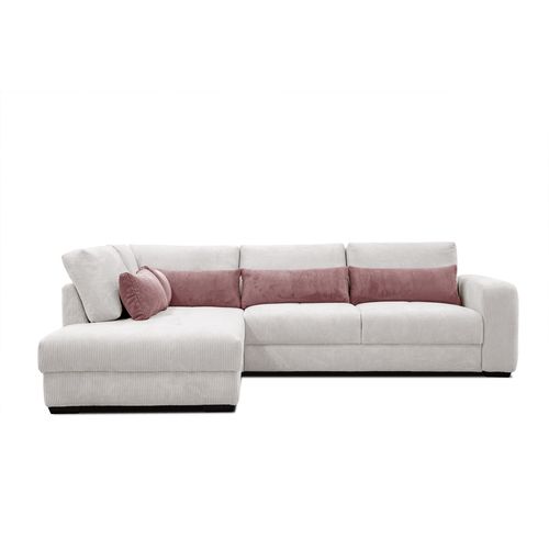 Canapé D’angle 5 Places Gauche Oli, Blanc Perle