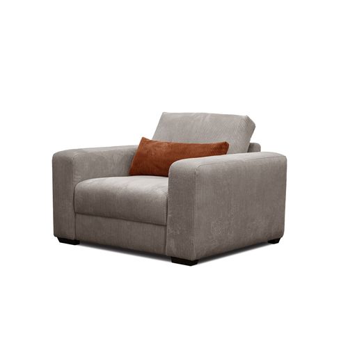 Fauteuil En Velours Côtelé Oli, Taupe